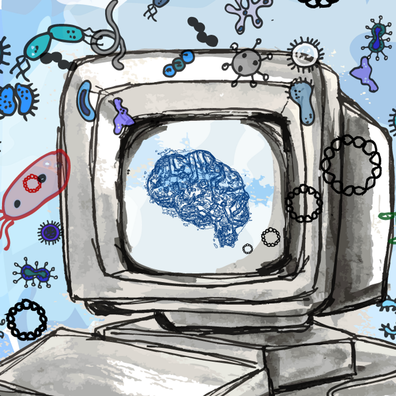 Machine learning research illustration