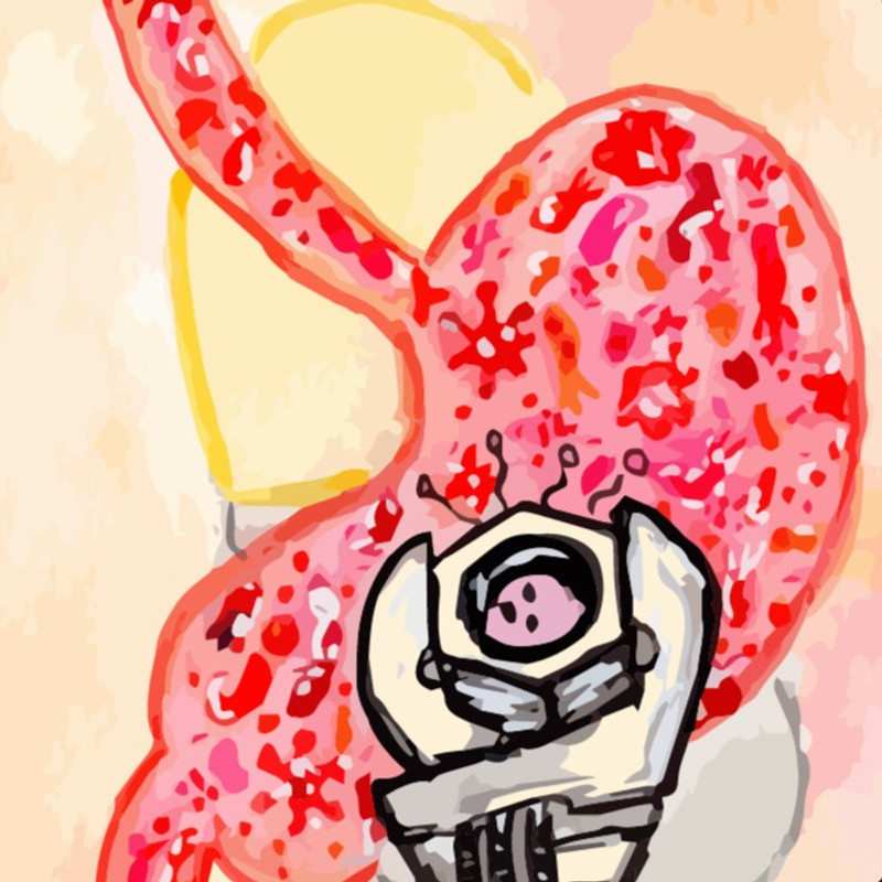 Gut microbiome research illustration